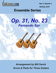 Bill Swick's Year 2, Quarter 1 - Intermediate Ensembles for Three Guitars Guitar and Fretted sheet music cover Thumbnail